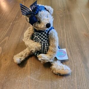 Vtg '97 Ganz Cottage Collectibles "Candace" Plush Bear W/ Carrot By Mary Holstad